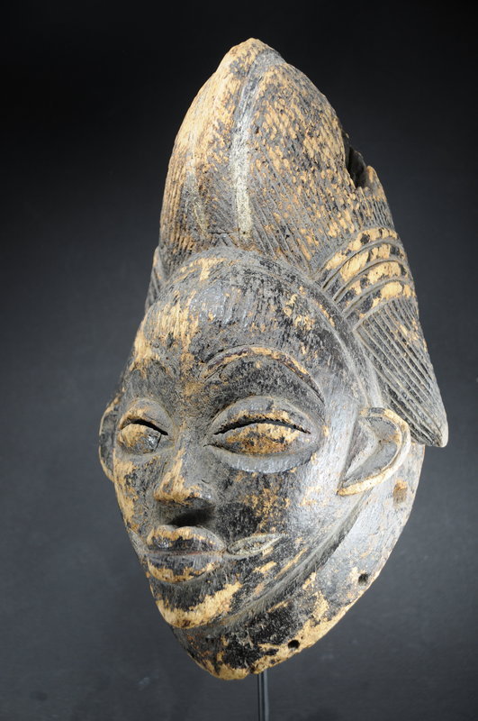 Black &quot;Tsangui&quot; Mask, Gabon, Punu Peoples