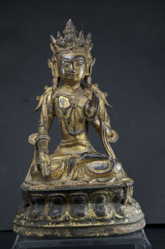 Gilt Bronze Statue of Buddha, Tibet, Ca. 17th C.