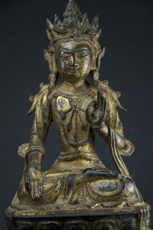 Gilt Bronze Statue of Buddha, Tibet, Ca. 17th C.