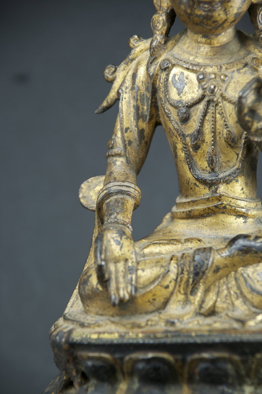 Gilt Bronze Statue of Buddha, Tibet, Ca. 17th C.