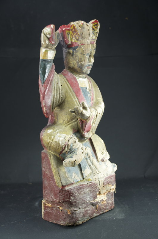 Statue of A Taoist Dignitary, China, 19th C.