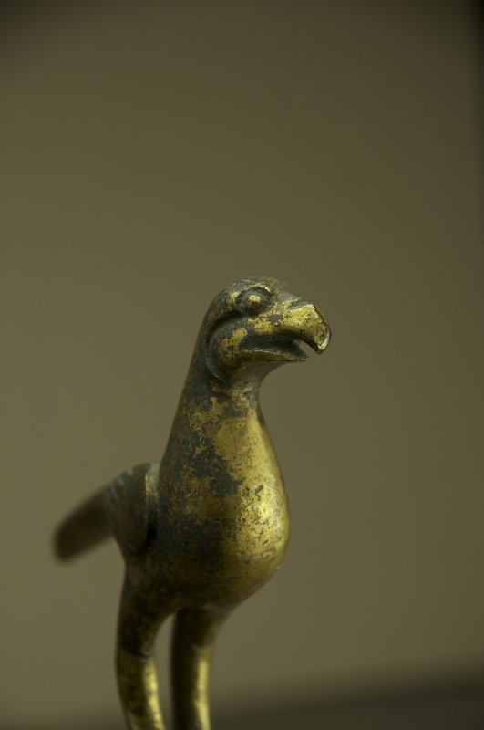 Gilt Bronze Eagle Statue, Tibet, 17th C.