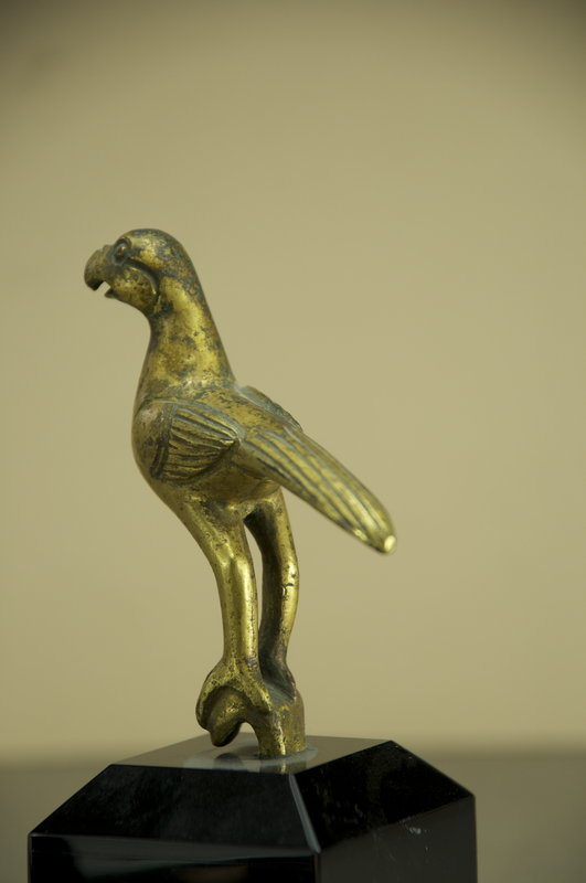 Gilt Bronze Eagle Statue, Tibet, 17th C.