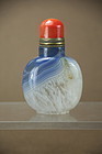 Important & Rare Agate Snuff Bottle, China, 19th C.
