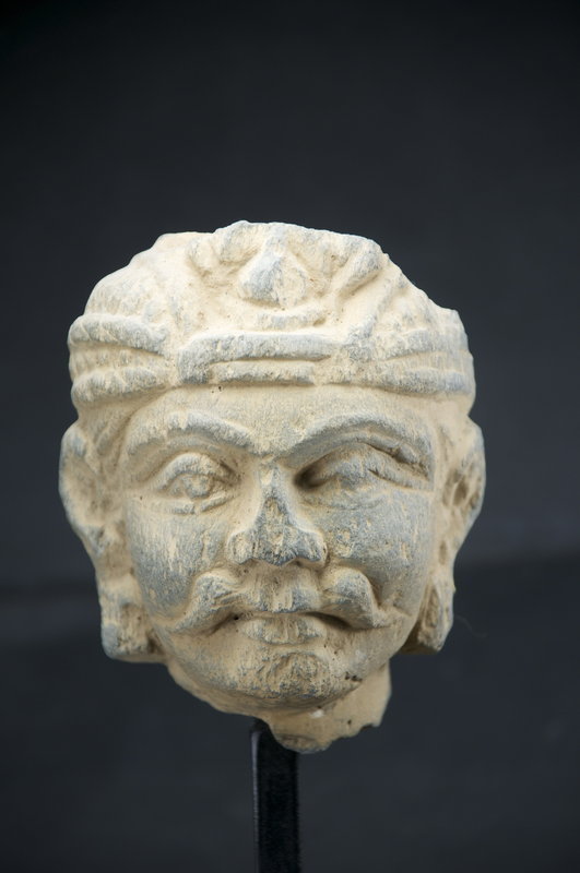 Stone head of a Nobleman, Gandhara, Ca. 3rd C.