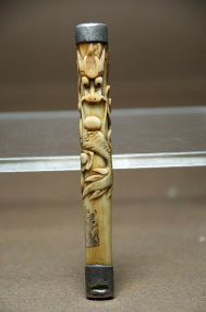 Ivory & Silver Cigarette Holder, China, Early 20th C.