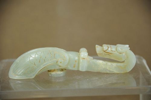 Jade Belt Hook, China, 19th C.