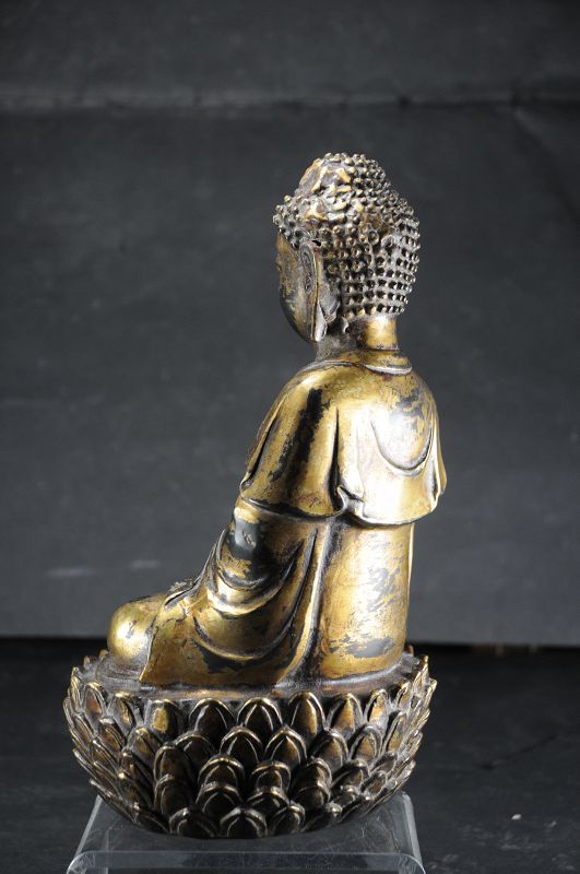 Gilt Bronze Statue of Buddha Amithaba, China, 19th C.