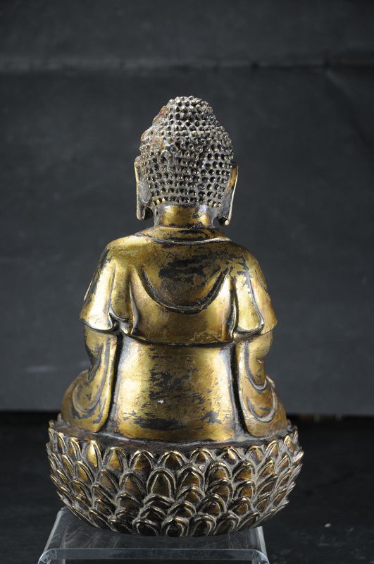Gilt Bronze Statue of Buddha Amithaba, China, 19th C.