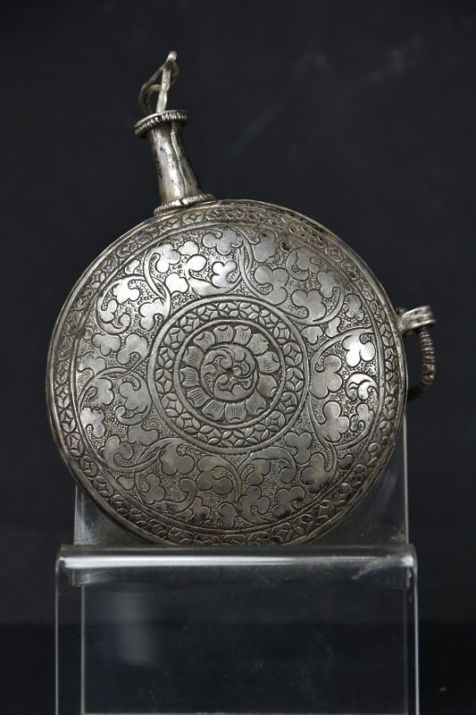 Large Silver Snuff Bottle, Tibet, 19th Century