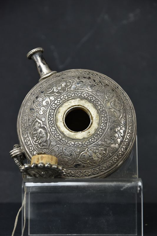 Large Silver Snuff Bottle, Tibet, 19th Century