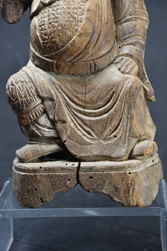 Statue of an Ancient God, China, Qing Dynasty, 19th C.