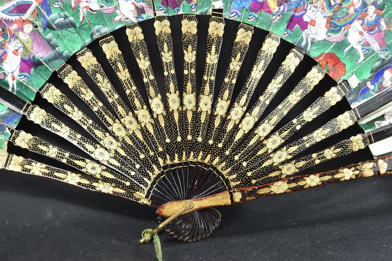Important Fan, China, Qing Dynasty, 19th C.