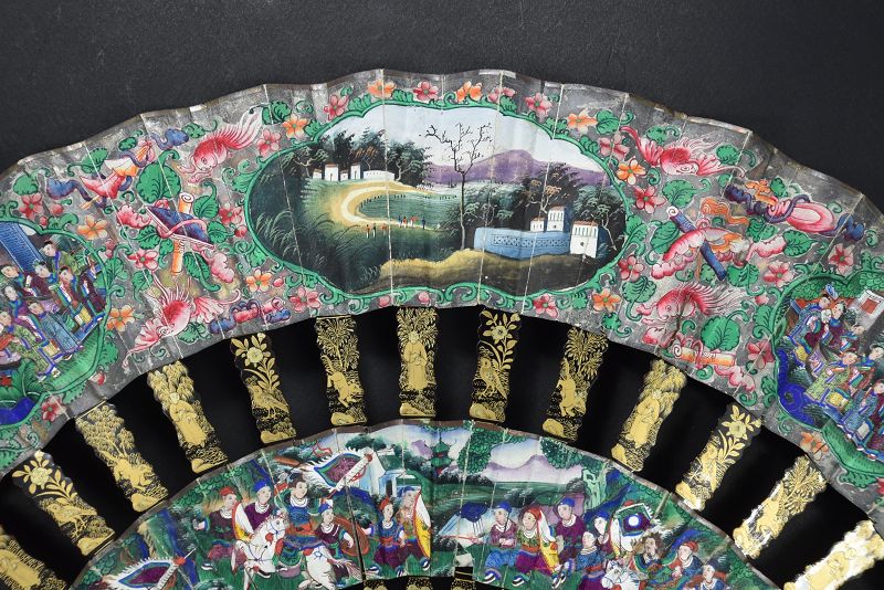 Important Fan, China, Qing Dynasty, 19th C.