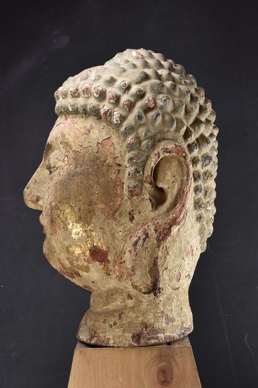 Head of Buddha, China,, Qing Dynasty, 18th C.