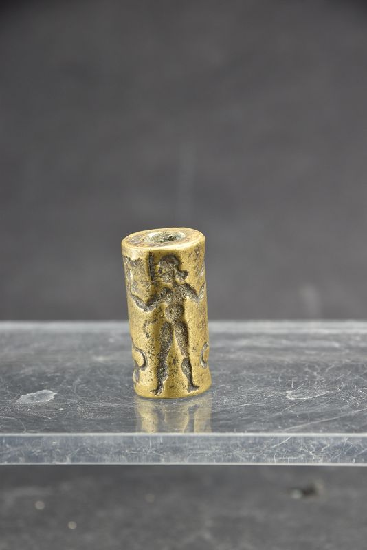 Bronze Cylinder Seal, Bactria, Ca. 4th C. BC
