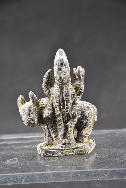 Rare Miniature Statue of God Shiva, India, Ca. 16th/17th C.