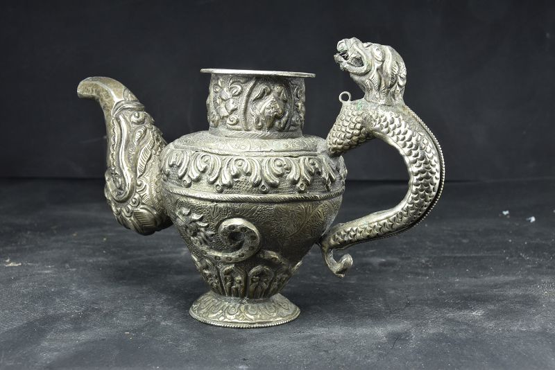 Silver Pot, Tibet, 19th Century