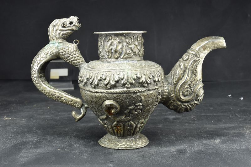 Silver Pot, Tibet, 19th Century