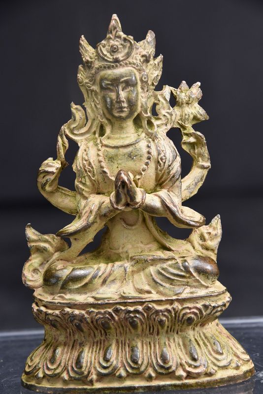 Statue of Shadakshari Lokeshvara, Tibet, 19th C.