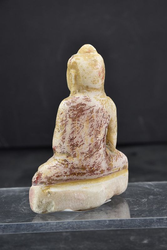 Small Alabaster Statue of Buddha, Burma, 18th C.