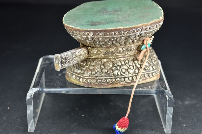 Silver Ritual Drum, Tibet, 19th C.