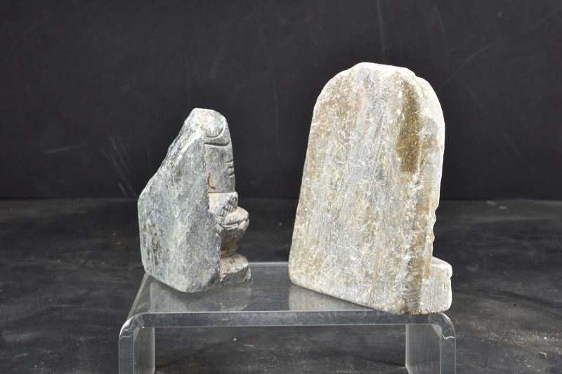 A Pair of Stone Shiva LIngam, India, Early 19th C.