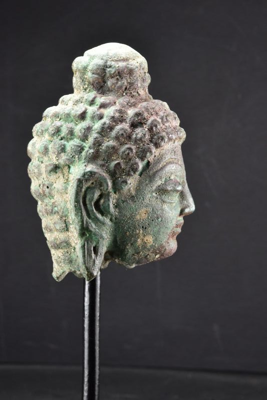 Bronze Head of Buddha, Gandhara, Ca. 3rd Century