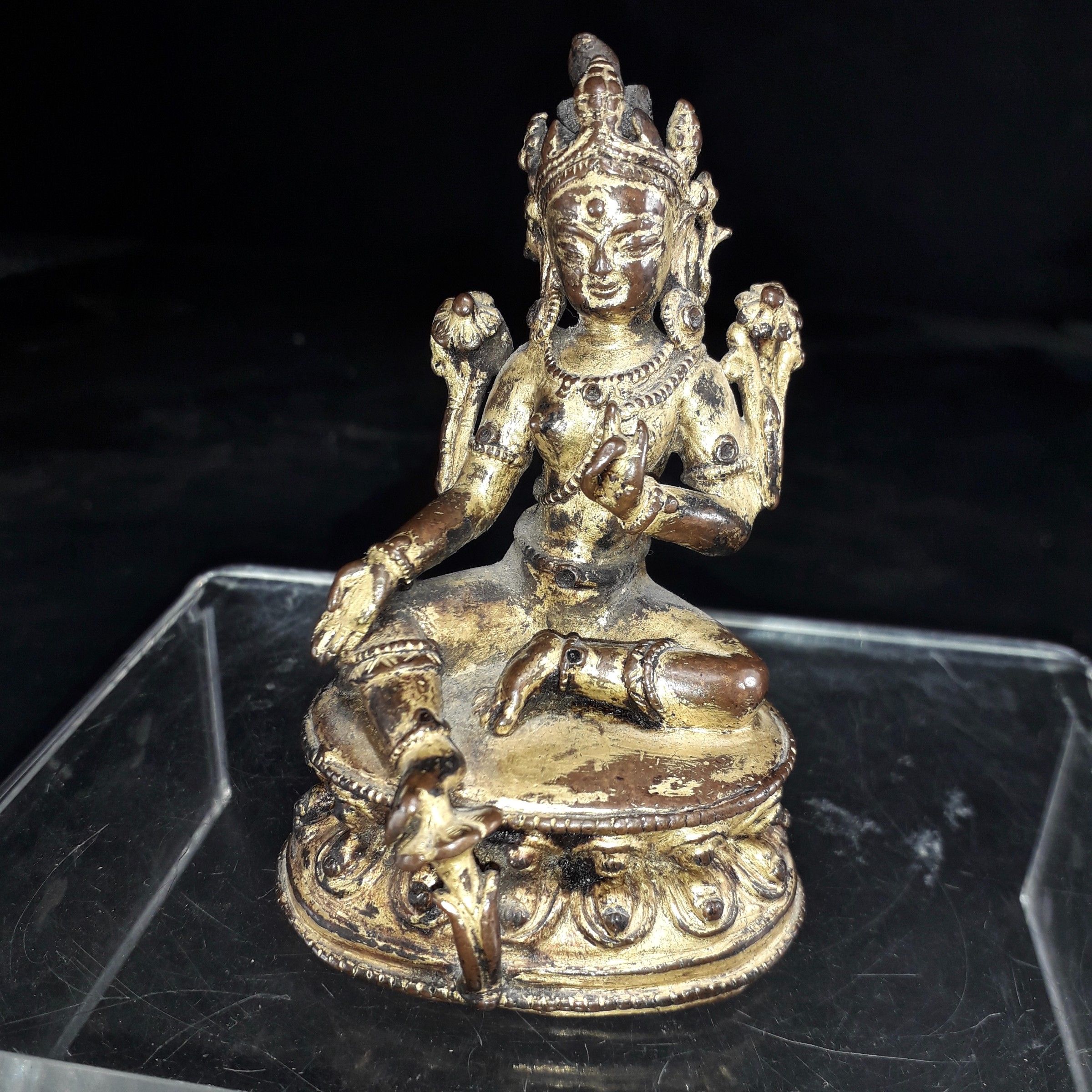 Important Gilt Bronze Statue of Green Tara, Nepal, Ca. 16th C.