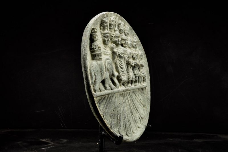 Important Bronze Cosmetic Plate, Gandhara, 1st to 5th C.