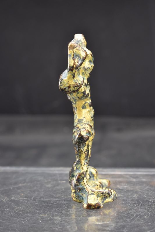 Miniature Gilt Bronze Statue of a Lokapala, China, Tang Dynasty