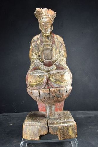 Statue of Crowned Buddha, China, Early Qing Dynasty