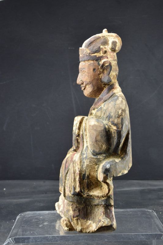 Taoist Statue of a Judge in Hell, China, Qing Dynasty