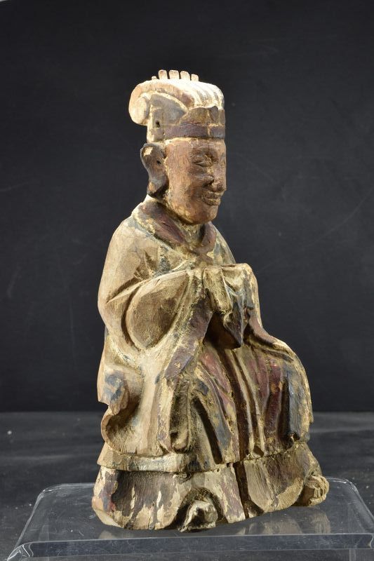 Taoist Statue of a Judge in Hell, China, Qing Dynasty