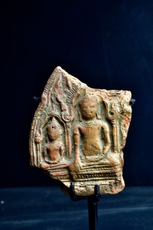 Fragment of Buddhist Votive Plate, Thailand, Ca. 14th C.