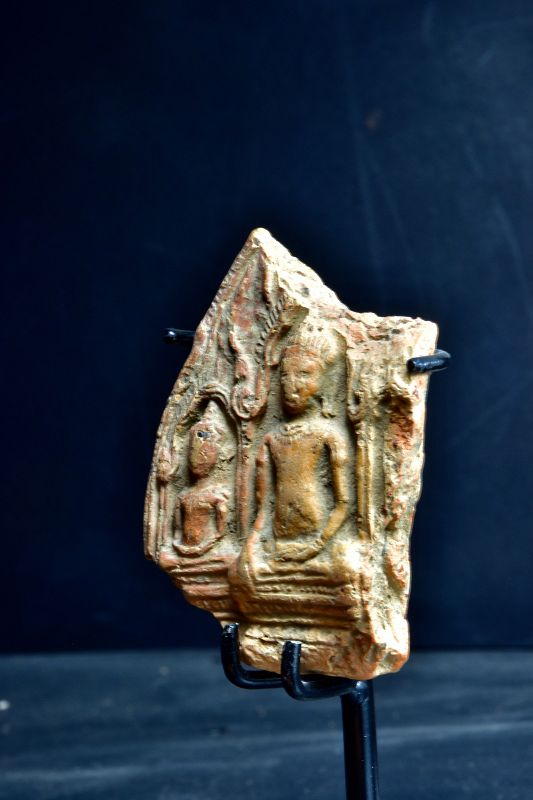 Fragment of Buddhist Votive Plate, Thailand, Ca. 14th C.
