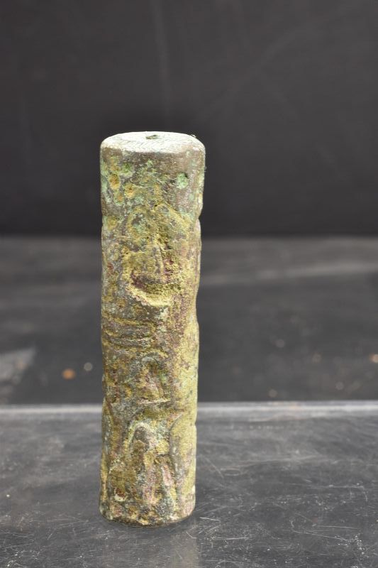 Important & Large Bronze Cylinder Seal, Bactrian Civilisation