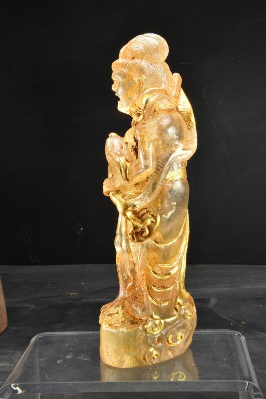 Glass Statue of a Demonic Spirit, China, 19th C.