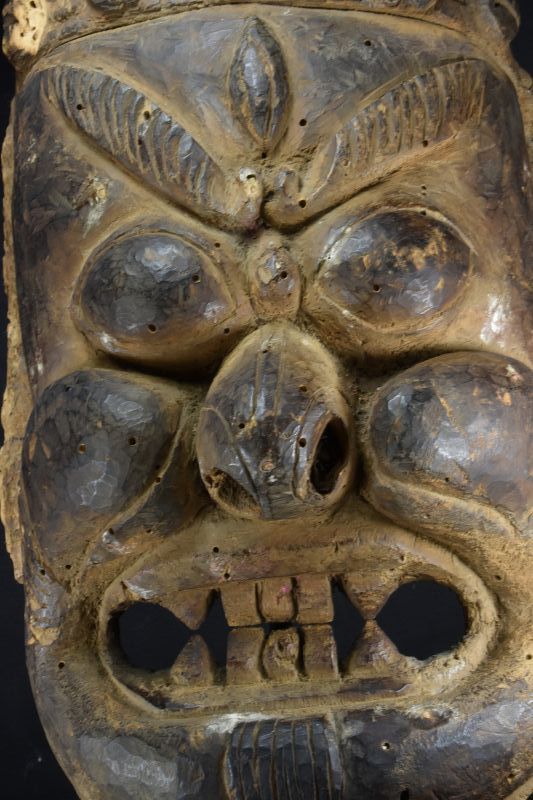 Ancient Mask of Mahakala, Bhutan or Tibet, 18th C.
