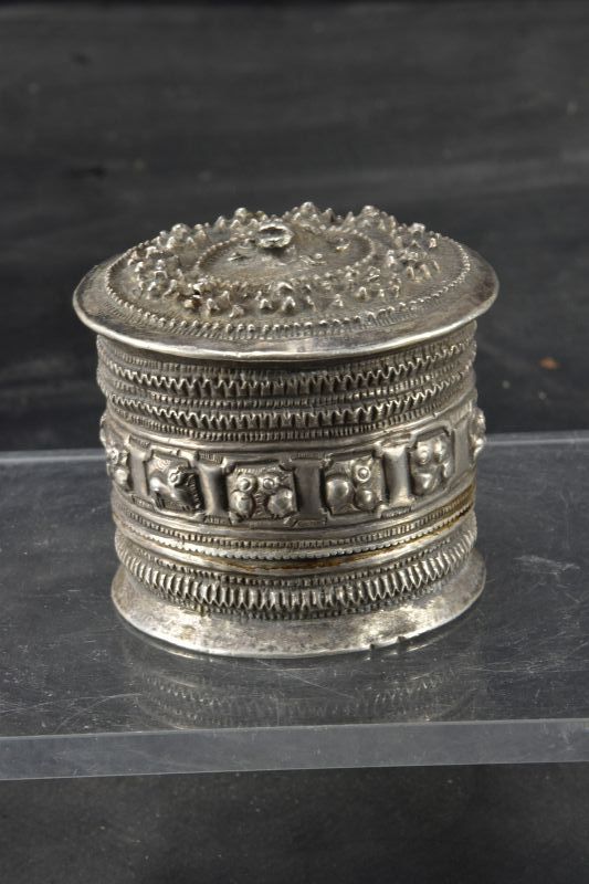Silver Box, Burma, 19th Cnetury