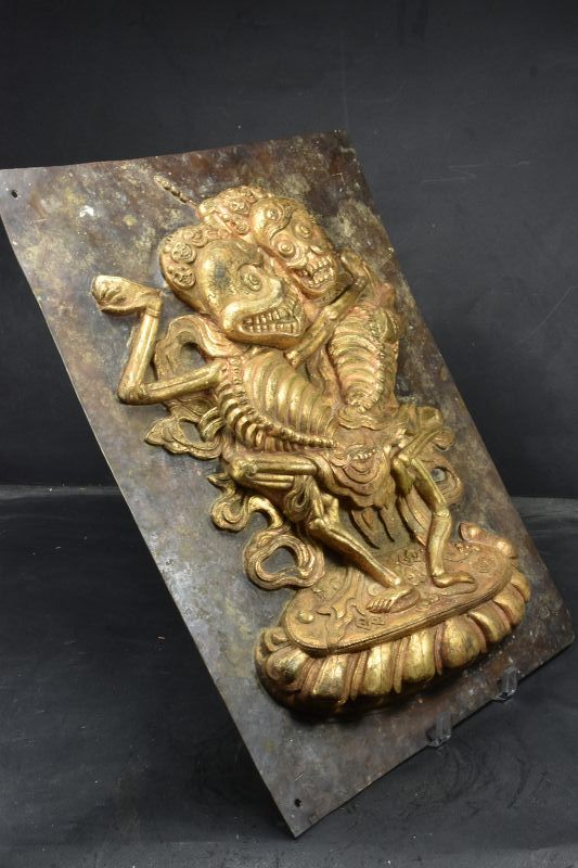 Important Citipati Plate, Tibet, 19th Century