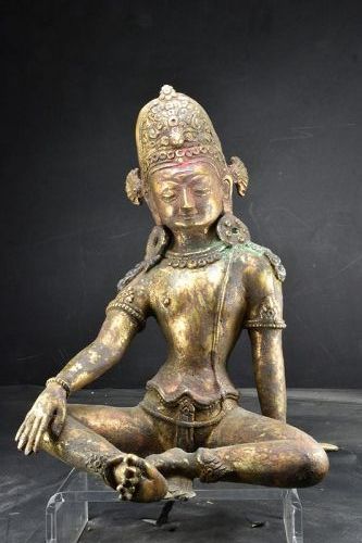Important Statue of Indra, Nepal, Early 19th C.