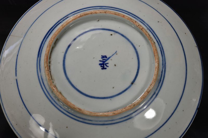 A Pair of Blue and White Porcelain Plates, China, Qing Dynasty