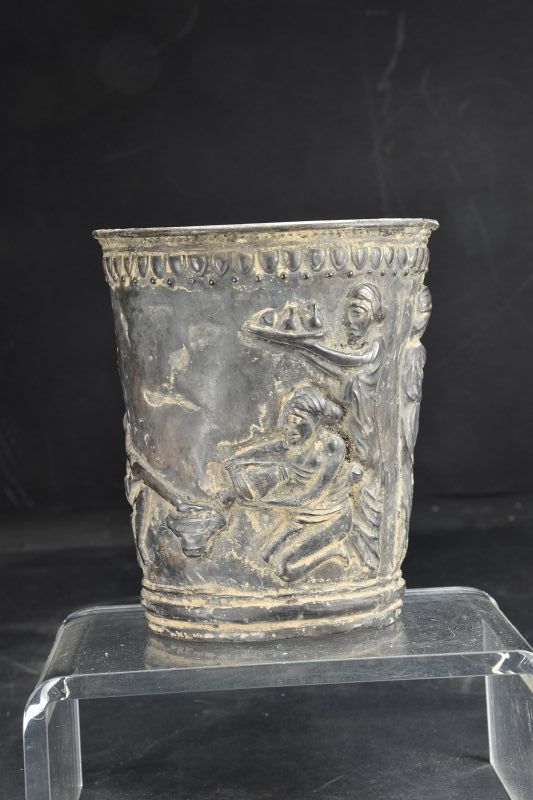 Rare Silver Goblet, Bactrian Civilisation, Ca. 3rd Century BC