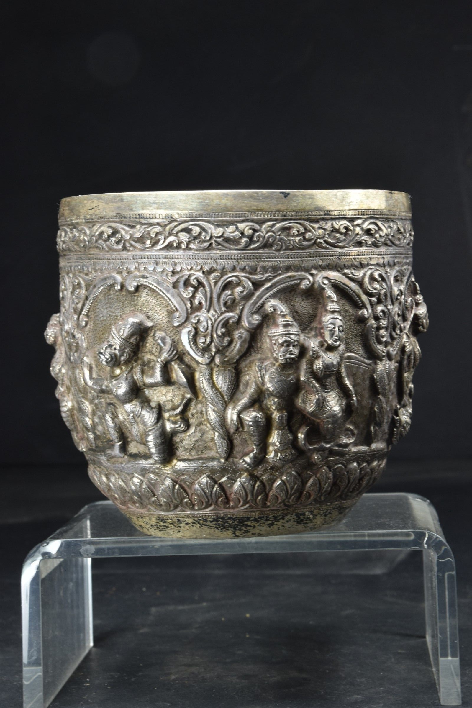 Important Silver Bowl, Burma, Late 19th Century