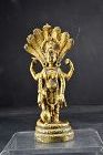 Gilt Bronze Statue of Vishnu, India, Late 19th C.