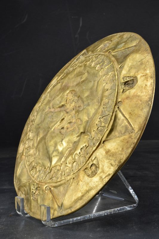 Rare Gilt Bronze Plate, Bactrian Civilisation, 4th C.