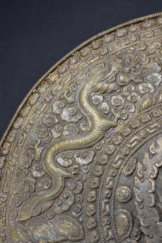 Important &amp; Rare Citipati Bronze Plate, Tibet, 19th/20th C.