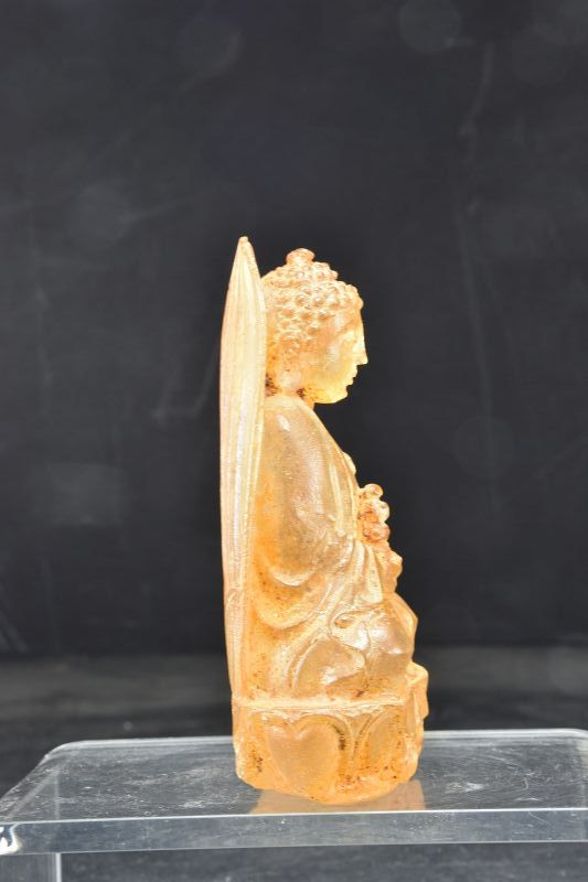 Glass Statue of Buddha, China, 19th Century