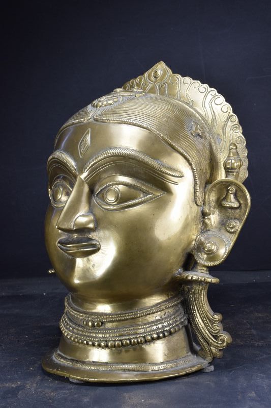 Large Bronze Bust of Parvati Mukhalinga